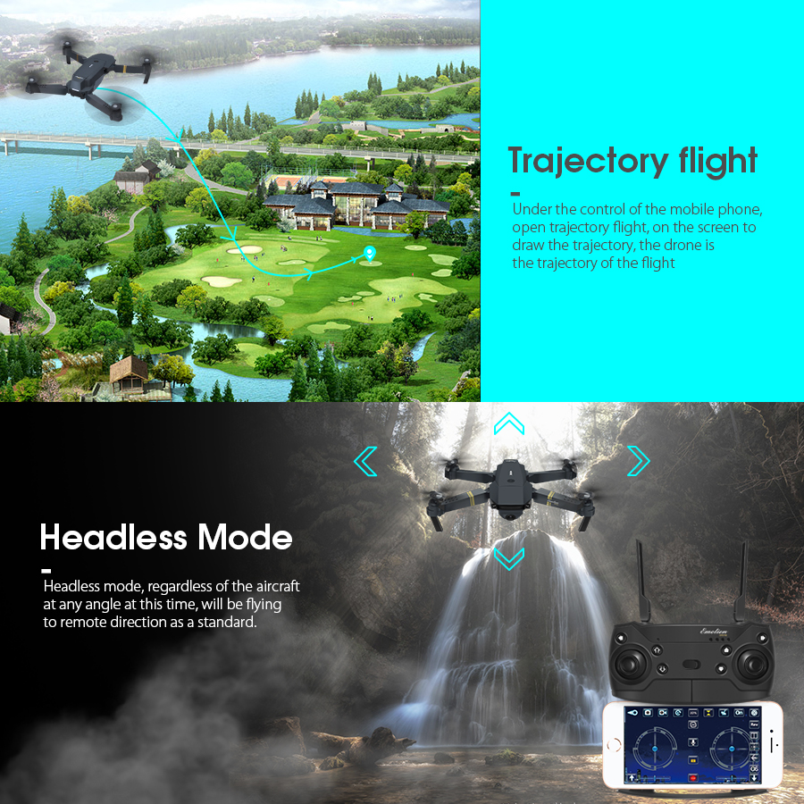 Eachine-E58-WIFI-FPV-mit-720P1080P-HD-Weitwinkelkamera-Hohe-Haltemodus-Faltbarer-RC-Drohne-Quadcopte-1212232-6